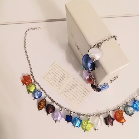 ANTICA MURINA Venezian Made Multicolor Glass Necklace & Bracelet - Picture 3 of 12